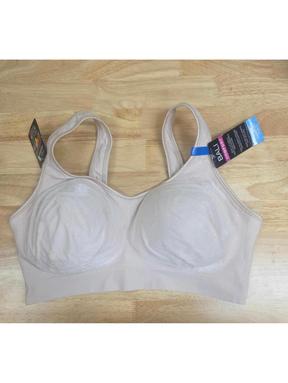 BALI COMFORT REVOLUTION WIRELESS BRA SANDSHELL TROPIC SIZE XL